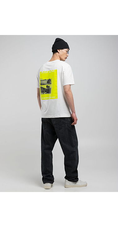 リラックスフィット ベーシックジャ－ジーコットンプリントTシャツ 詳細画像